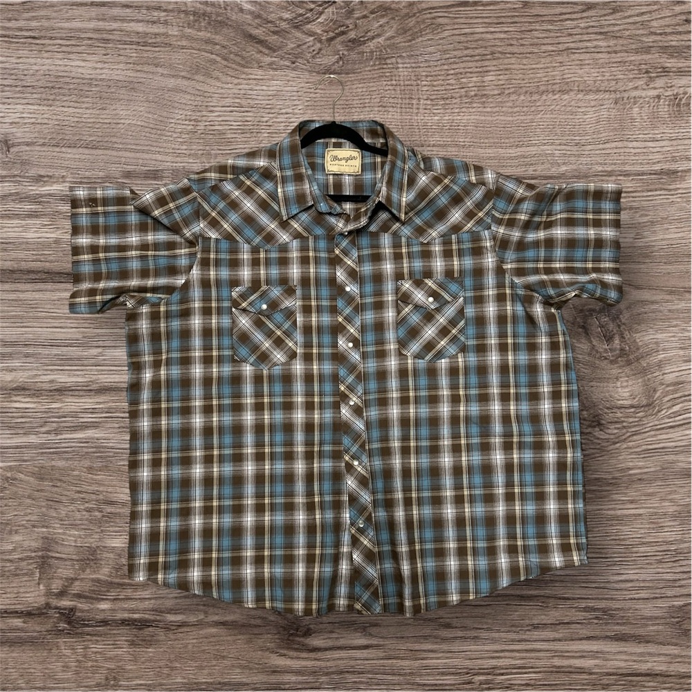Wrangler Western SS Shirt,  Pearl Snap Button Western Shirt Men’s size XXXL